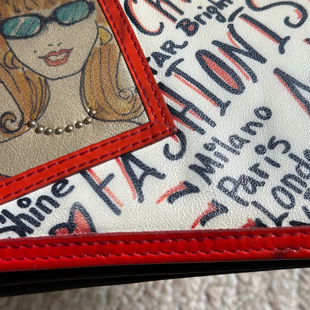 Brighton Red and White Graphic Wallet - Picture 5 of 17